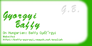 gyorgyi baffy business card